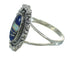 Opal And Lapis Inlay Sterling Silver Jewelry Southwestern Ring Size 6-1/2 AX88166